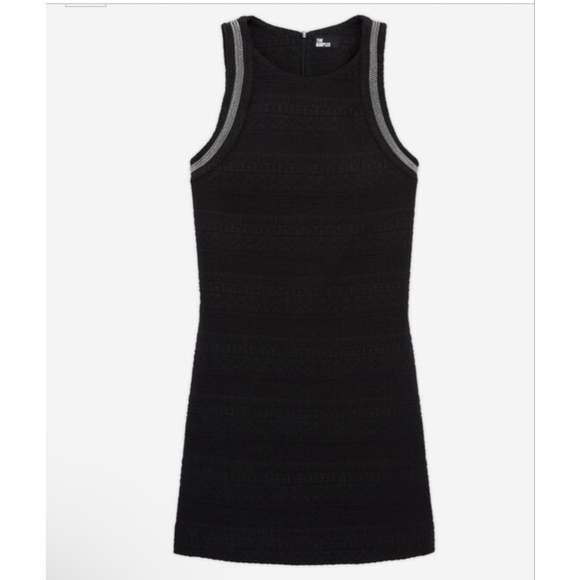 The Kooples Dresses & Skirts - NWT Women's The Kooples Black Silver Chain Trim Mini Dress size 2 us 6